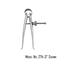 Starrett 274-6" Toolmakers' Inside Spring Caliper & Divider - Solid Nut