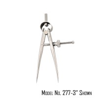 Starrett 277-6" Toolmakers' Spring Caliper & Divider - Solid Nut